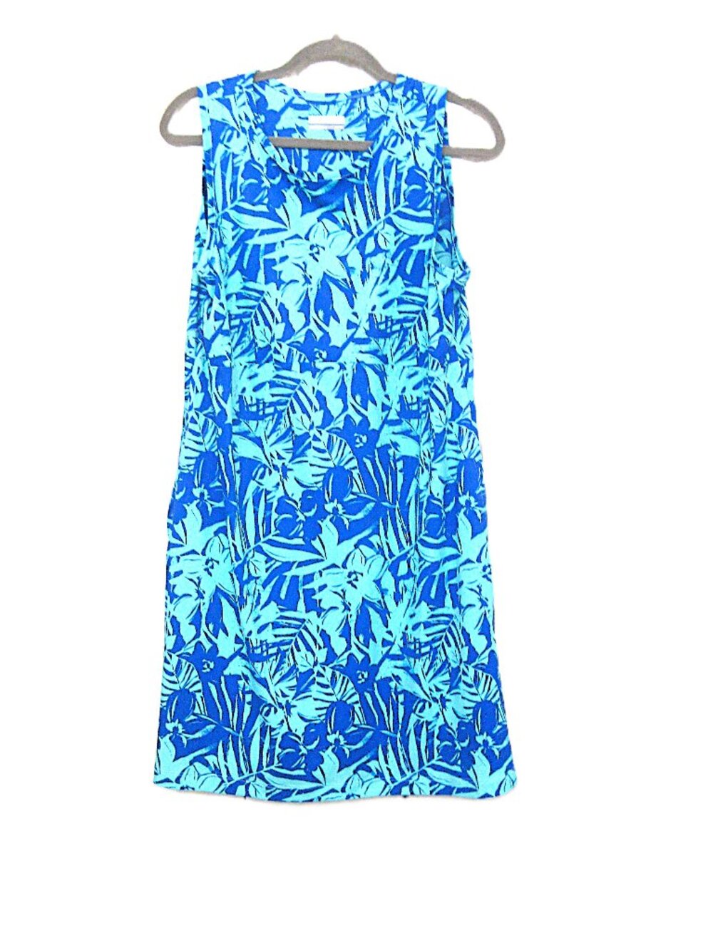 Columbia Blue Turquoise Sundress  Floral Cooling Performance-  XL